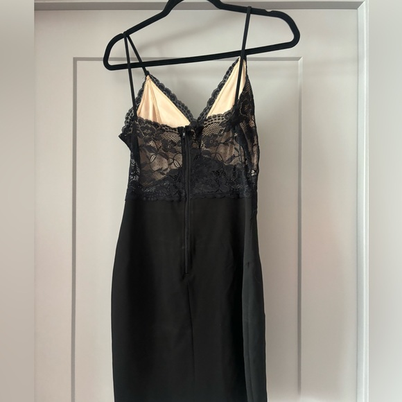 Black Lace Mini Dress - Picture 4 of 6